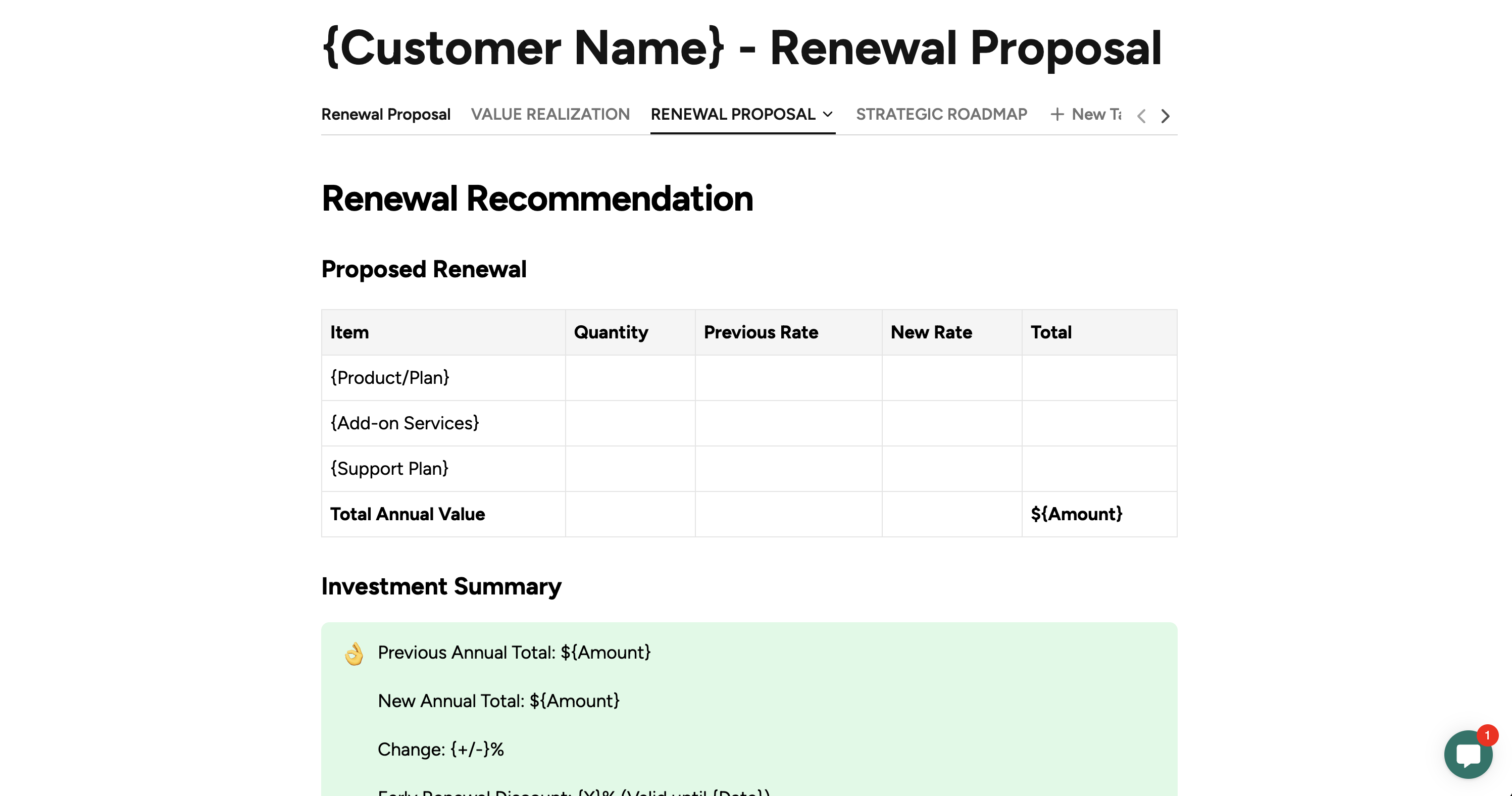 Customer Success Renewal Proposal