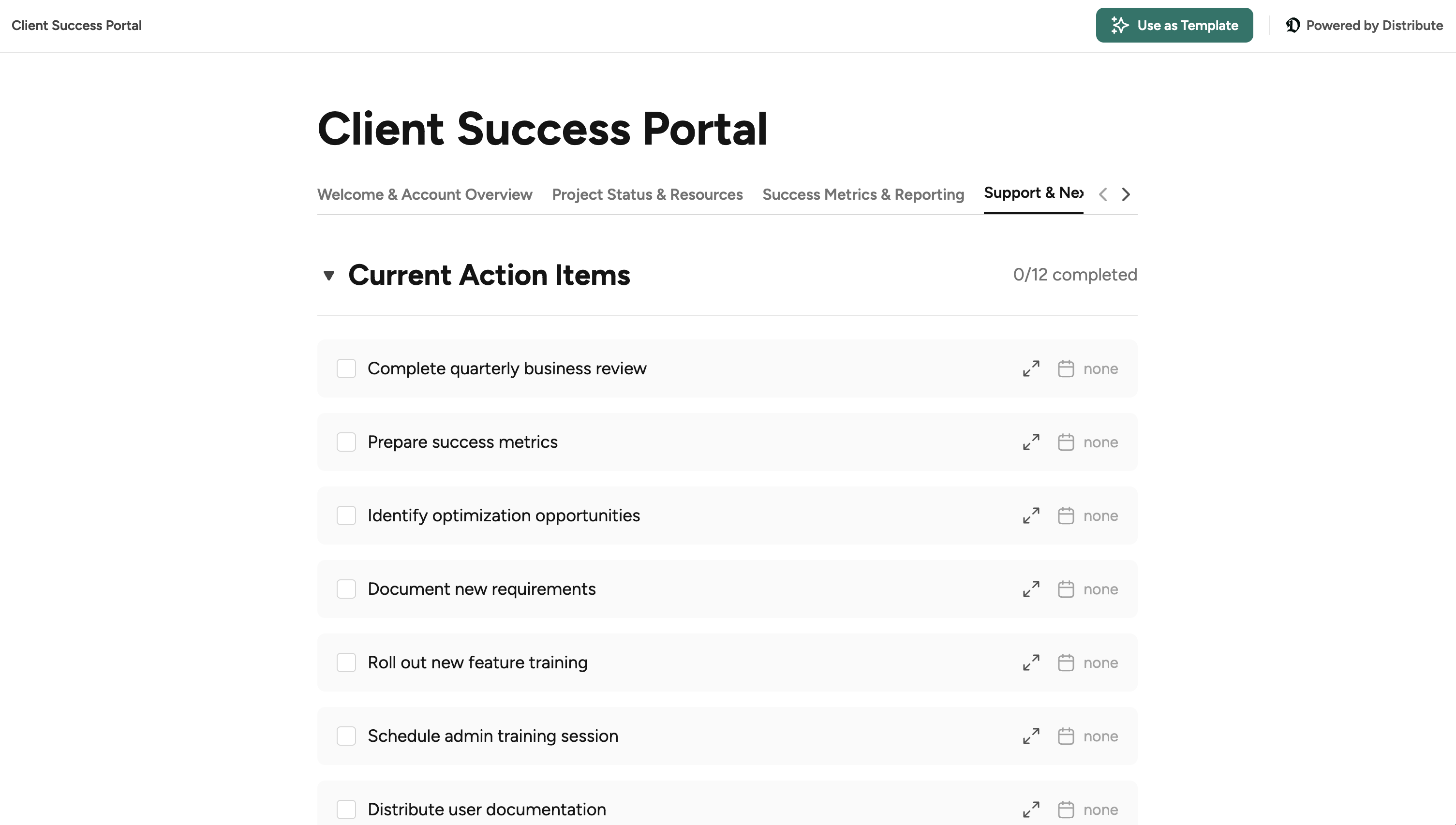 Client Success Portal