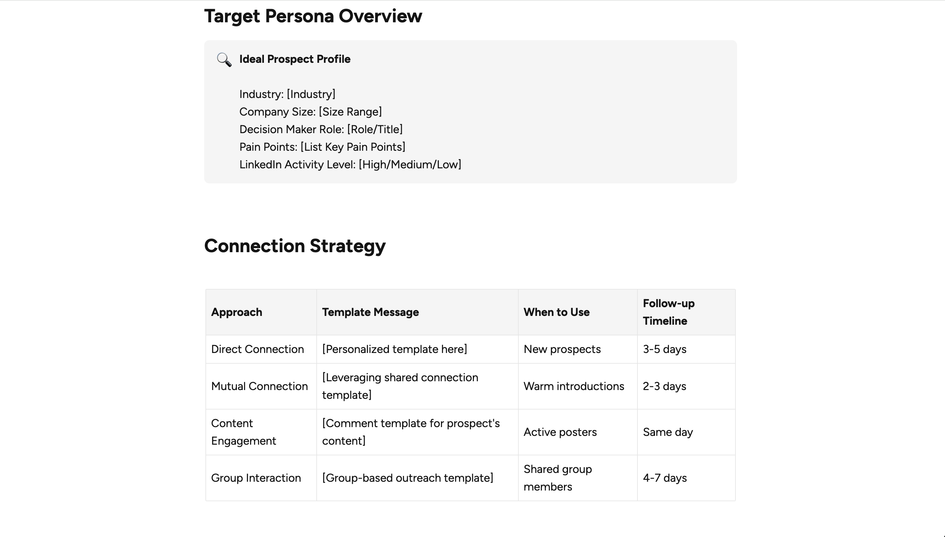 LinkedIn Prospect Engagement Blueprint