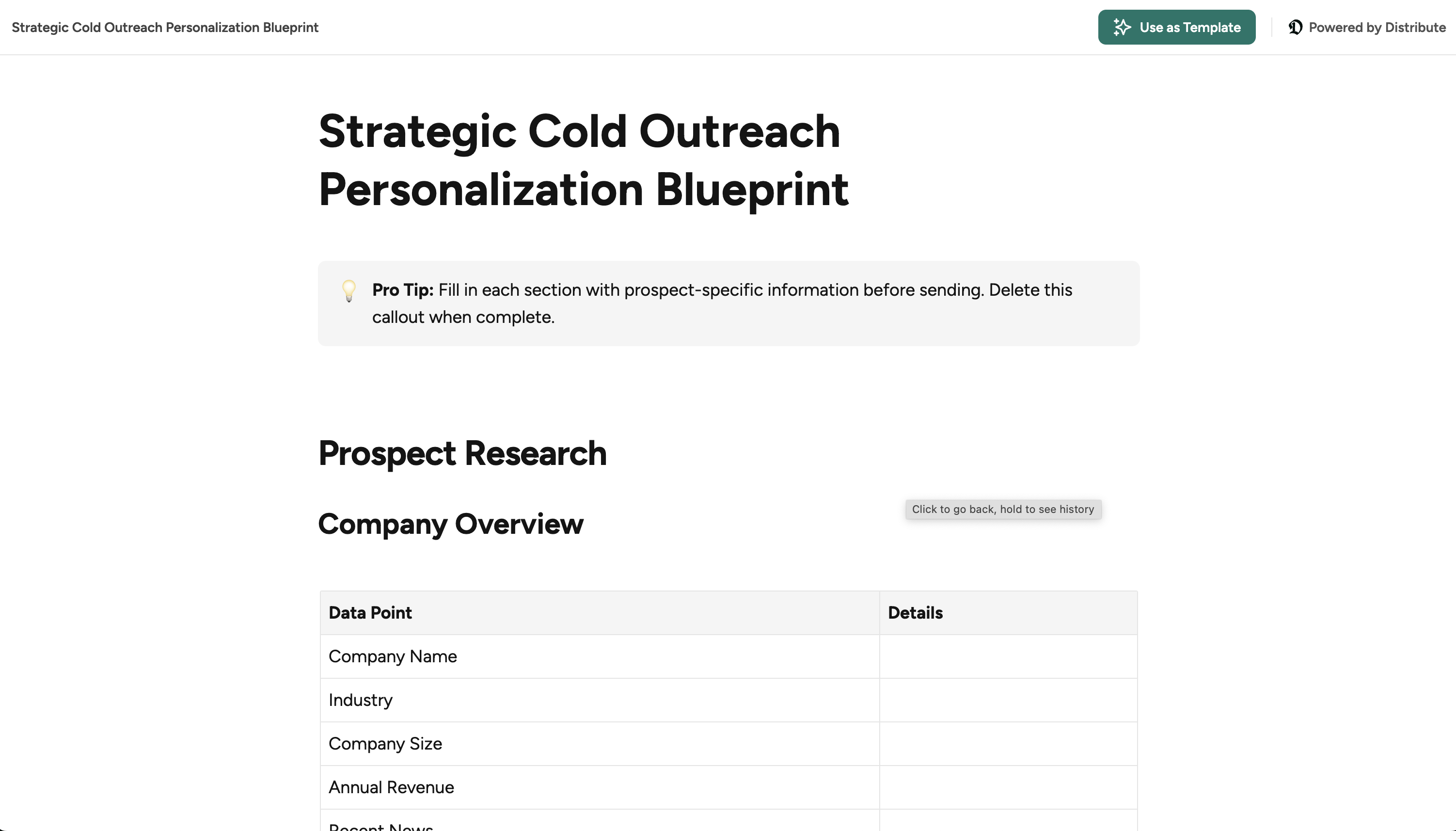 Strategic Cold Outreach Personalization Blueprint