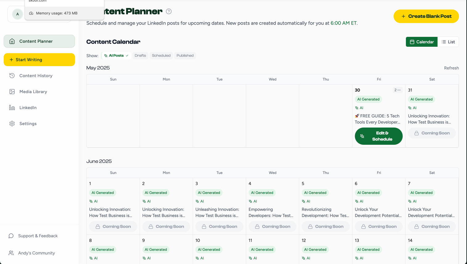 LinkedIn pipeline analytics