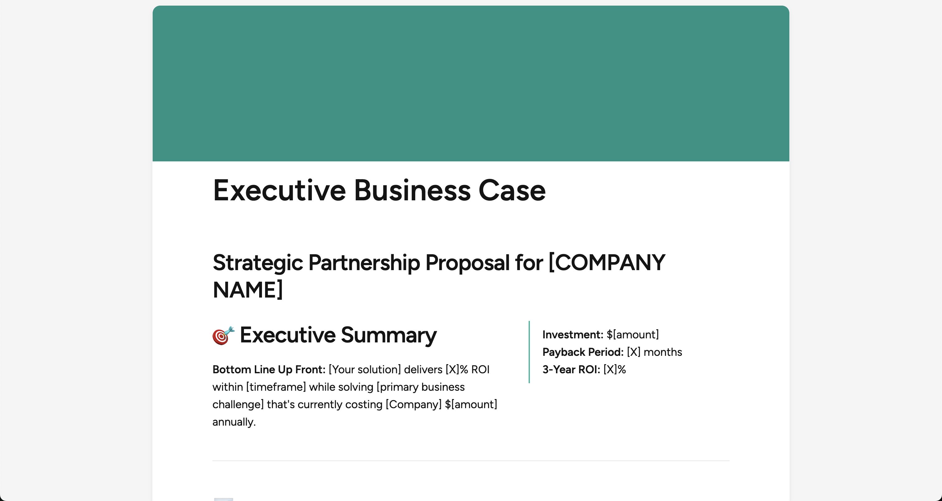 Executive Business Case