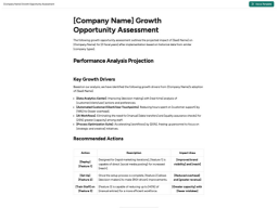 Customized Growth Opportunity Assessment