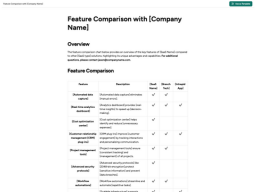 Feature Comparison Chart