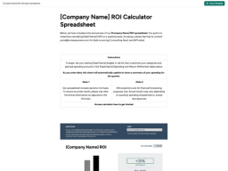 ROI Calculator Spreadsheet