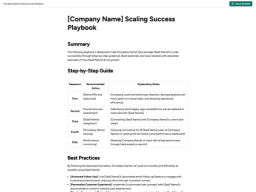 Scaling Success Playbook